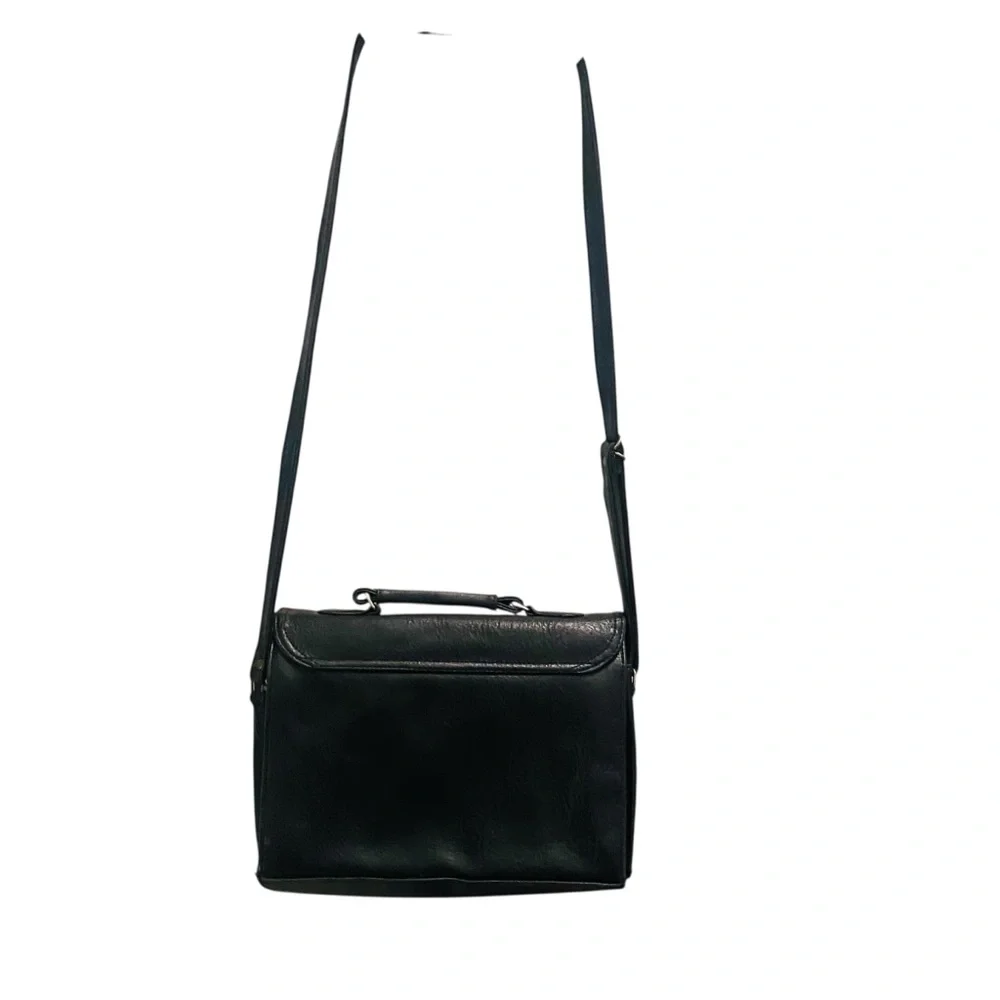 Vintage DOONEY & BOURKE Black Pebbled Leather  Convertible Satchel All Weather - Picture 4 of 15